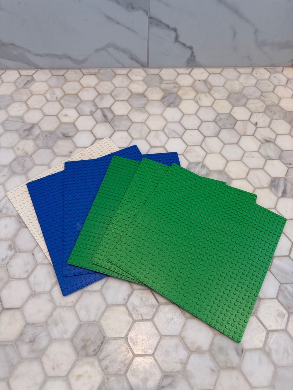 LEGO LOT Miscellaneous Base Plates Blue, Green White
